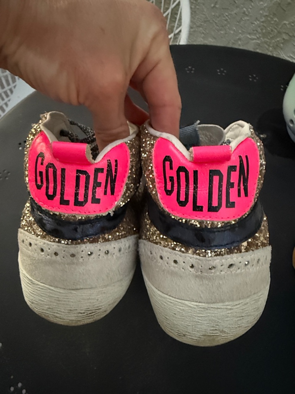 GGDB Midstar Glitter-Panel Suede Sneakers - Picture 3 of 6